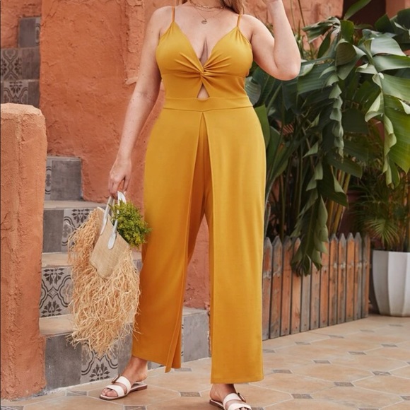 SHEIN Pants - Twist Peekaboo Front Cami Jumpsuit.